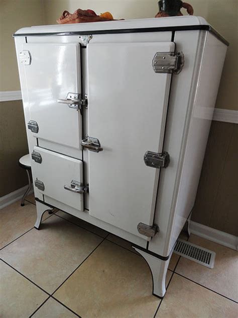 retro metal ice box|old ice box refrigerators 1930s.